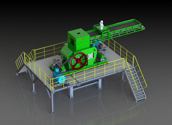 Moinho fino de aço automático da máquina do triturador de rolo para o processamento de minerais