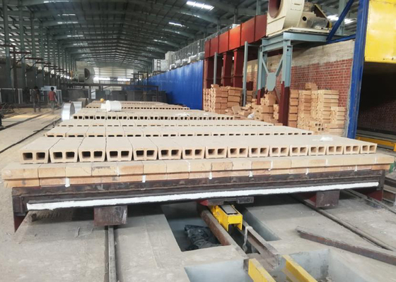 O túnel de empurrão hidráulico da planta da estufa de tijolo da argila da máquina estufa o equipamento auxiliar