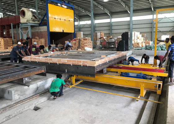 O túnel de empurrão hidráulico da planta da estufa de tijolo da argila da máquina estufa o equipamento auxiliar