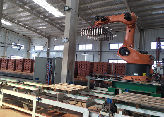robô automático do bloco do tijolo da argila que ajusta o empilhamento da maquinaria para a linha de produção do tijolo da argila