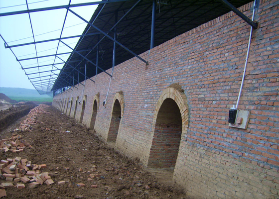 Linha de Clay Hollow Brick Machine Production para a planta da estufa de Hoffman