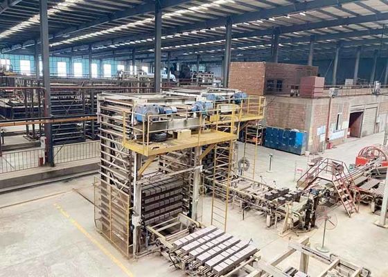 Linha de produção automática de fornos de túnel para fabricação de blocos de argila oca com secador de túnel e grandes capacidades de 800 toneladas/dia
