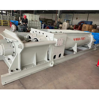 Forno de túnel misturador de eixo duplo de matéria-prima de tijolos de barro 75kw