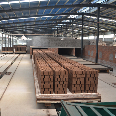 Forno de túnel de tijolos de barro totalmente automático com câmara de secagem