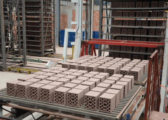 Máquina de secagem automática de tijolos de barro 290KW sistema de câmara de secagem de bloco de solo